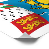 Saint Pierre en Miquelon Vlag Poster Print (Hoek)