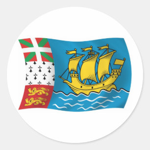 Saint Pierre en Miquelon Vlag Sticker
