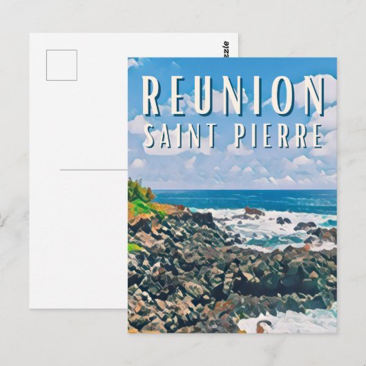 Saint-Pierre Photo Vintage Briefkaart (Voorkant / Achterkant)