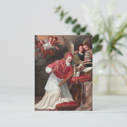 Saint Pius V en het wonder van de Romeinse school Briefkaart (Staand voorkant)