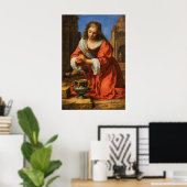 Saint Praxedis by Johannes Vermeer Poster (Thuiskantoor)