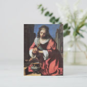 Saint Praxedis van Johannes Vermeer Briefkaart (Staand voorkant)