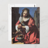 Saint Praxedis van Johannes Vermeer Briefkaart (Voorkant / Achterkant)