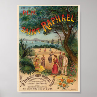 Saint-Raphaël Frankrijk Vintage Poster 1893