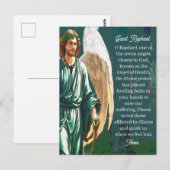 Saint Raphael Healing Archangel Angel Prayer Blank Briefkaart (Voorkant / Achterkant)