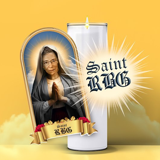Saint RBG Gebedskaars Sticker