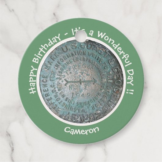 Saint Regis Mountain USGS Benchmark Party Items Bedankjes Labels (Voorkant)