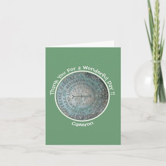 Saint Regis Mountain USGS Benchmark Party Items Bedankkaart (Voorkant)