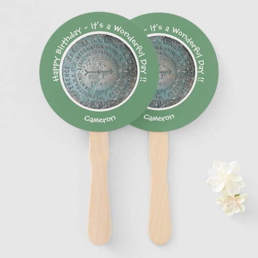 Saint Regis Mountain USGS Benchmark Party Items Handwaaier (Voorkant en achterkant)