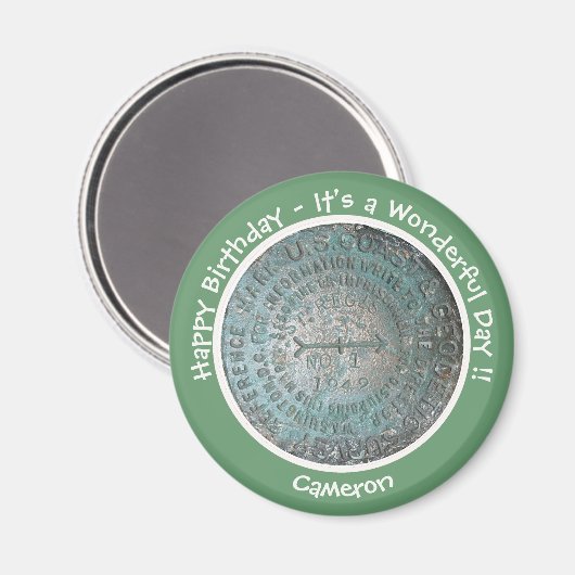 Saint Regis Mountain USGS Benchmark Party Items Magneet (Voorkant / Achterkant)