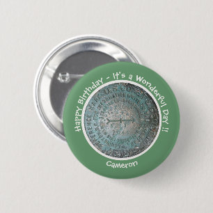 Saint Regis Mountain USGS Benchmark Party Items Ronde Button 5,7 Cm