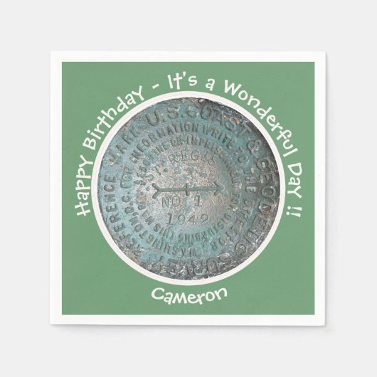 Saint Regis Mountain USGS Benchmark Party Items Servet (Voorkant)