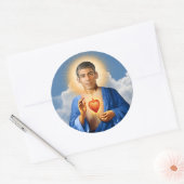 Saint Rishi Sunak Gebedskaars Ronde Sticker (Envelop)