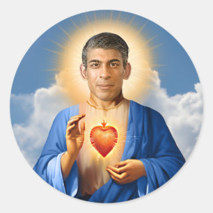 Saint Rishi Sunak Gebedskaars Ronde Sticker