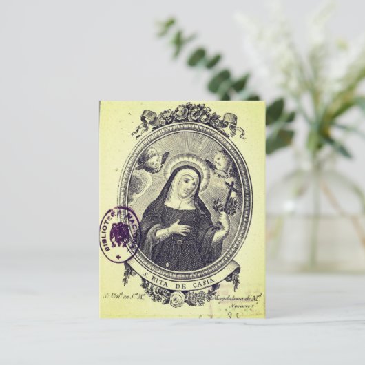 Saint Rita van Cascia Briefkaart (Staand voorkant)