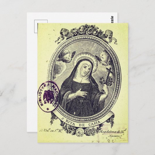 Saint Rita van Cascia Briefkaart (Voorkant / Achterkant)