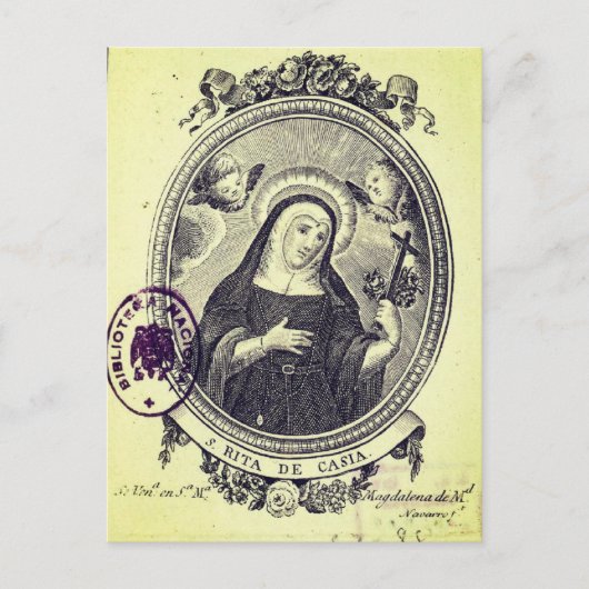 Saint Rita van Cascia Briefkaart (Voorkant)