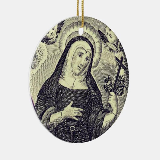 Saint Rita van Cascia Keramisch Ornament (Rechts)