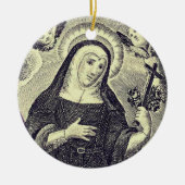 Saint Rita van Cascia Keramisch Ornament (Voorkant)