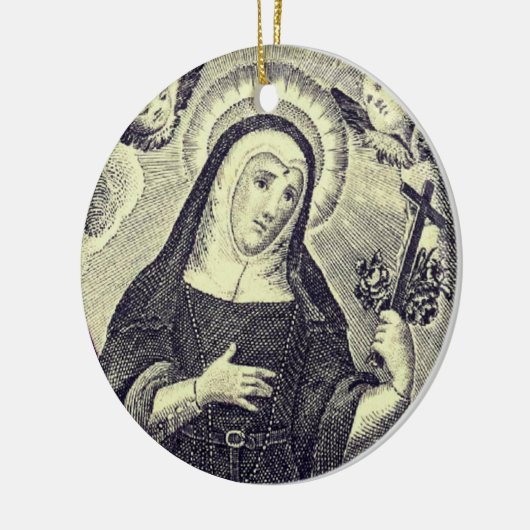 Saint Rita van Cascia Keramisch Ornament (Links)