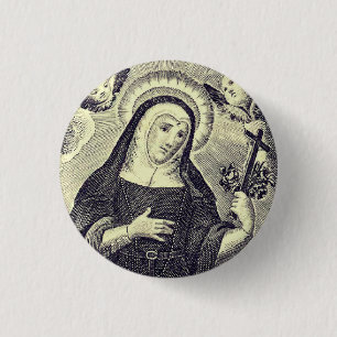 Saint Rita van Cascia Ronde Button 3,2 Cm