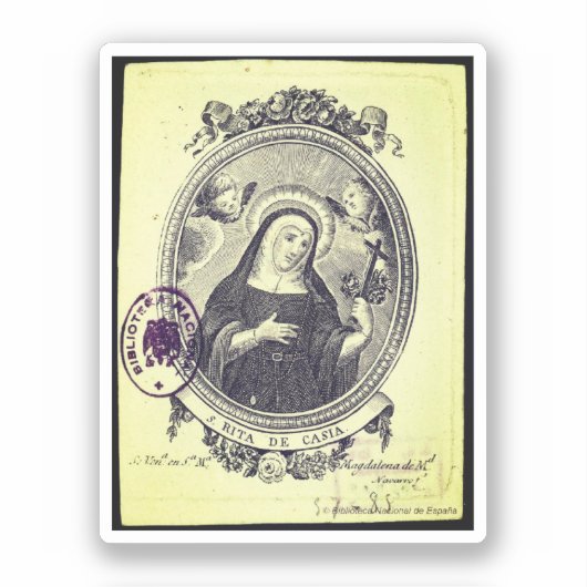 Saint Rita van Cascia Sticker (Voorkant)