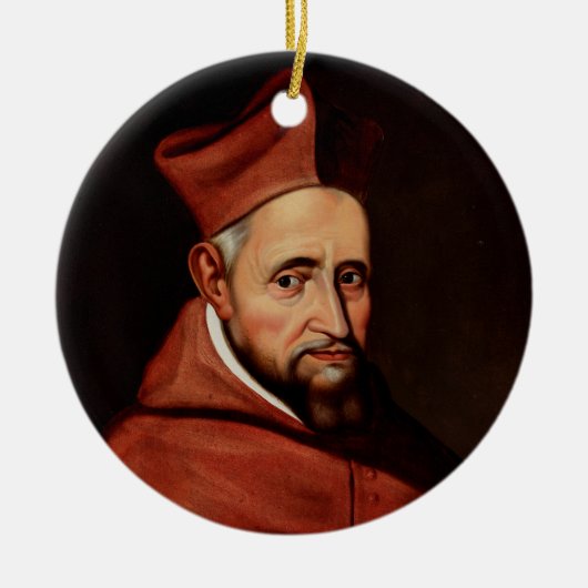 Saint Robert Bellarmin Keramisch Ornament (Voorkant)