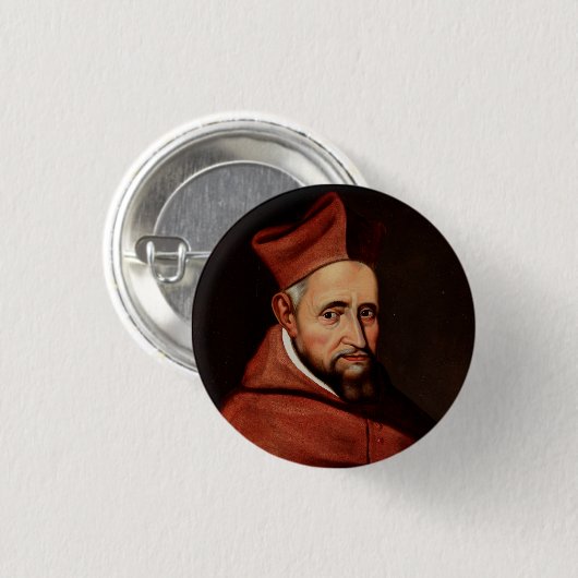 Saint Robert Bellarmin Ronde Button 3,2 Cm (Voorkant /achterkant)
