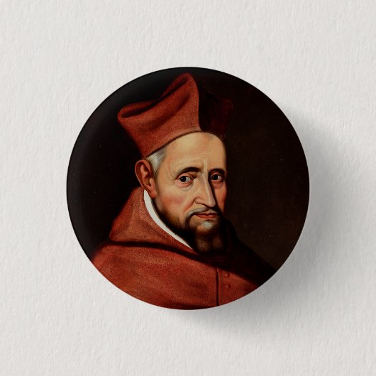 Saint Robert Bellarmin Ronde Button 3,2 Cm (Voorkant)