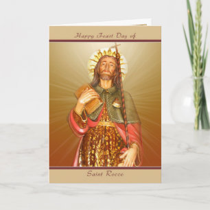 Saint Rocco Feast Day - Blank Note Card Kaart