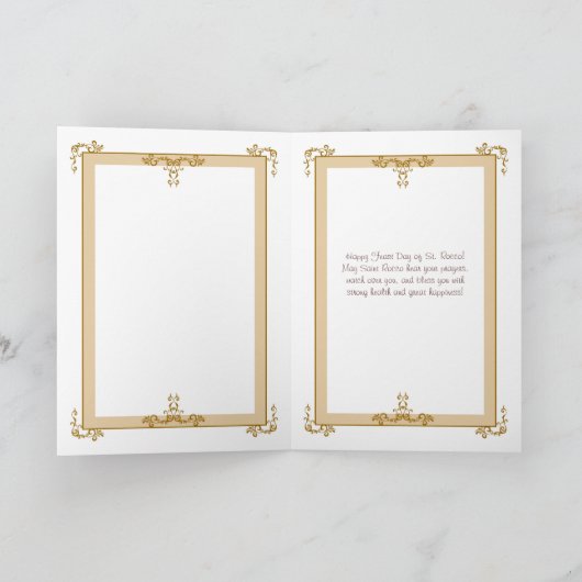 Saint Rocco - Happy Feast Day Greeting Card Kaart (Binnen)