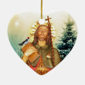 Saint Rocco of Saint Roch Heart Ornament (Achterkant)