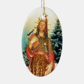 Saint Rocco Oval Prayer Keramisch Ornament (Rechts)
