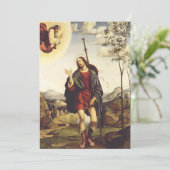 Saint Roch beroemd gemaakt door Francesco Francia Kaart (Staand voorkant)