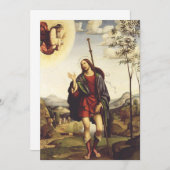 Saint Roch beroemd gemaakt door Francesco Francia Kaart (Voorkant / Achterkant)