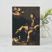 Saint Roch en de engel door Guy François Bedankkaart (Staand voorkant)