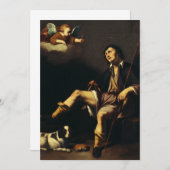 Saint Roch en de engel door Guy François Bedankkaart (Voorkant / Achterkant)