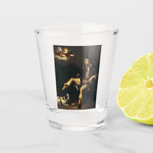 Saint Roch en de engel door Guy François Shot Glas (Voorkant)