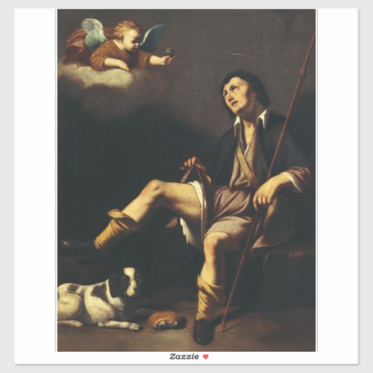 Saint Roch en de engel door Guy François Sticker (Vel)