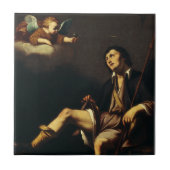 Saint Roch en de engel door Guy François Tegeltje (Voorkant)