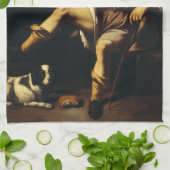 Saint Roch en de engel door Guy François Theedoek (Gevouwen)