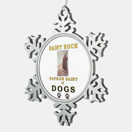 SAINT ROCH TIN SNEEUWVLOK ORNAMENT (Rechts)