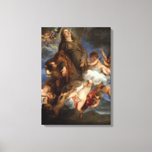 Saint Rosalie Interceding voor de Plague-stricken Canvas Afdruk (Voorkant)