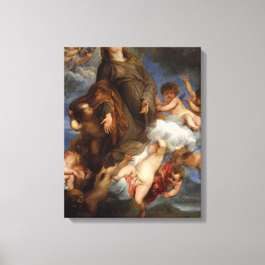 Saint Rosalie Interceding voor de Plague-stricken Canvas Afdruk (Voorkant)