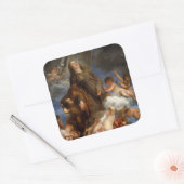 Saint Rosalie Interceding voor de Plague-stricken Vierkante Sticker (Envelop)