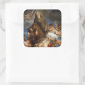 Saint Rosalie Interceding voor de Plague-stricken Vierkante Sticker (Tas)