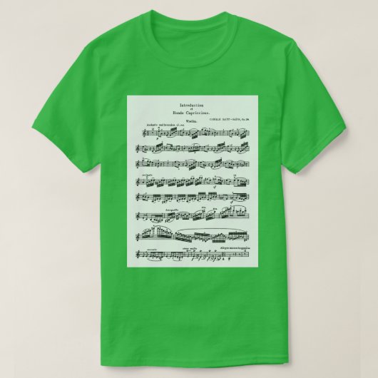 Saint Saens Introduction and Rondo Capriccioso T-shirt (Design voorkant)