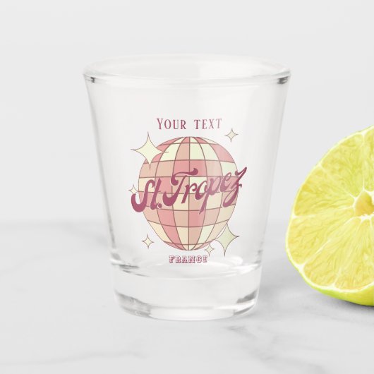 Saint Sankt st Tropez Frankrijk vakantie-accessoir Shot Glas (Voorkant)
