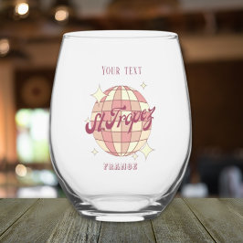 Saint Sankt st Tropez Frankrijk vakantie-accessoir Wijnglas Zonder Voet