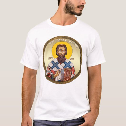 Saint Sava of Serbia T-shirt (Voorkant)
